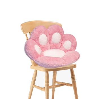 Pink Paw Shape Cushion Warm Lazy Sofa Decorative Pillow Backseat Plush Mat Home Decor image