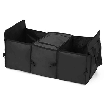 Car Portable Storage Box Waterproof Oxford Cloth Multifunction Organizer Black image