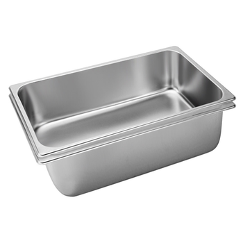 2X Gastronorm GN Pan Full Size 1/1 GN Pan 20cm Deep Stainless Steel Tray image