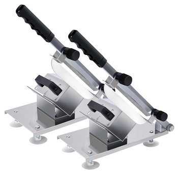 2X Manual Frozen Meat Slicer Handle Meat Cutting Machine 18/10 Commercial Grade Stainless Steel image