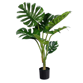 120cm Artificial Green Indoor Turtle Back Fake Decoration Tree Flower Pot Plant image