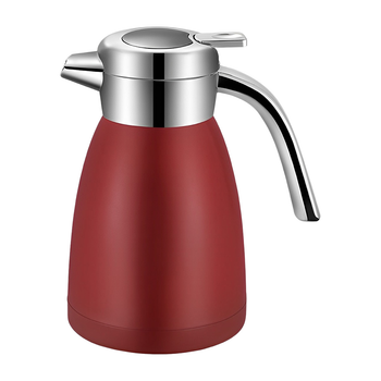 2.2L Stainless Steel Kettle Insulated Vacuum Flask Water Coffee Jug Thermal Red image