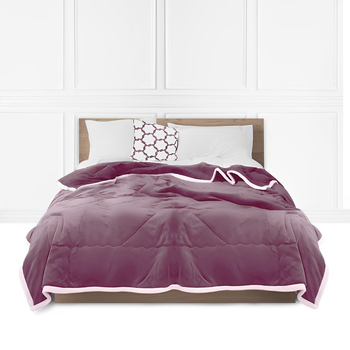 Light Purple Throw Blanket Warm Cozy Double Sided Thick Flannel Coverlet Fleece Bed Sofa Comforter image