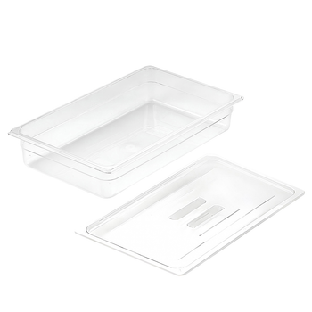 100mm Clear Gastronorm GN Pan 1/1 Food Tray Storage with Lid image