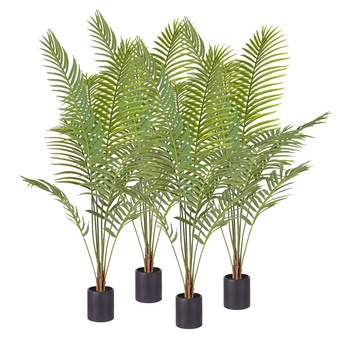 4X 180cm Green Artificial Indoor Rogue Areca Palm Tree Fake Tropical Plant Home Office Decor image