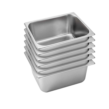 6X Gastronorm GN Pan Full Size 1/2 GN Pan 15cm Deep Stainless Steel Tray image