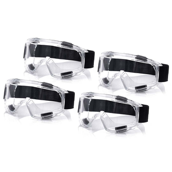4X Clear Protective Eye Glasses Safety Windproof Lab Goggles Eyewear image