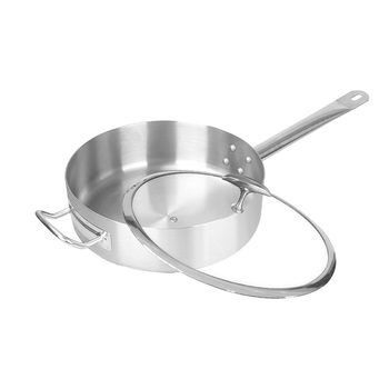 28cm Stainless Steel Saucepan Sauce pan with Glass Lid and Helper Handle Triple Ply Base Cookware image