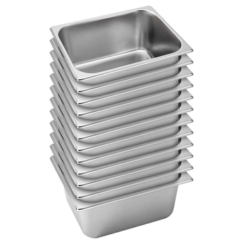 12X Gastronorm GN Pan Full Size 1/2 GN Pan 15cm Deep Stainless Steel Tray image