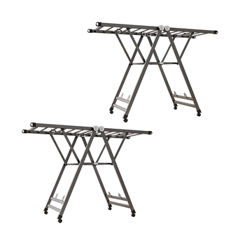 2X 1.4m Portable Wing Shape Clothes Drying Rack Foldable Space-Saving Laundry Holder image