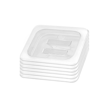 Clear Gastronorm 1/6 GN Lid Food Tray Top Cover Bundle of 6 image
