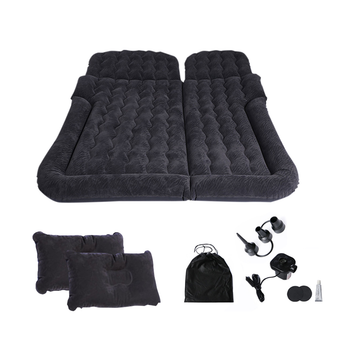 Black Inflatable Car Boot Mattress Portable Camping Air Bed Travel Sleeping Essentials image