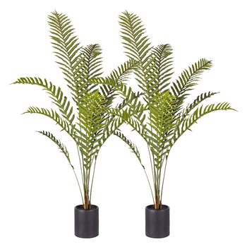 2X 160cm Green Artificial Indoor Rogue Areca Palm Tree Fake Tropical Plant Home Office Decor image