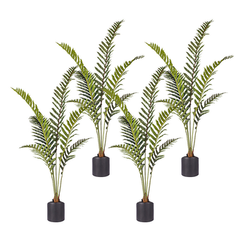 4X 150cm Artificial Green Rogue Hares Foot Fern Tree Fake Tropical Indoor Plant Home Office Decor image