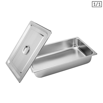 Gastronorm GN Pan Full Size 1/1 GN Pan 10cm Deep Stainless Steel Tray With Lid image