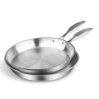 Stainless Steel Fry Pan 24cm 32cm Frying Pan Top Grade Induction Cooking image