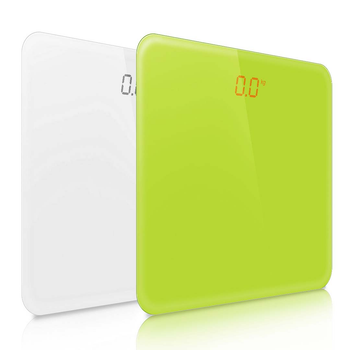 2X 180kg Digital Fitness Weight Bathroom Gym Body Glass LCD Electronic Scales White/Green image
