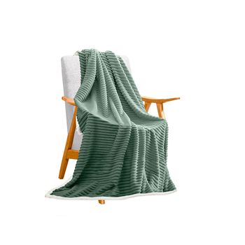 Light Green Throw Blanket Warm Cozy Double Sided Thick Flannel Coverlet Fleece Bed Sofa Comforter image