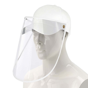 Outdoor Protection Hat Anti-Fog Pollution Dust Protective Cap Full Face HD Shield Cover Adult White image