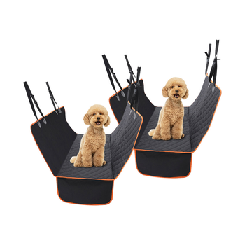 2X 600D Oxford Cloth Waterproof Dog Car Cover Back Seat Protector Hammock Pet Mat Black image