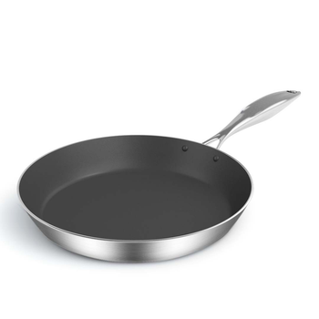 Stainless Steel Fry Pan 30cm Frying Pan Induction FryPan Non Stick Interior image