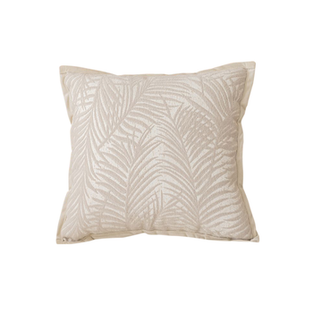 45cm Elegant Palm Leaf Texture & Jacquard Square Throw Pillow image