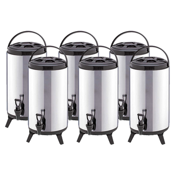 6X 14L Portable Insulated Cold/Heat Coffee Tea Beer Barrel Brew Pot With Dispenser image