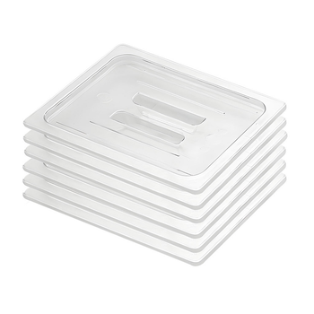 Clear Gastronorm 1/2 GN Lid Food Tray Top Cover Bundle of 6 image