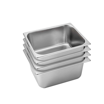 4X Gastronorm GN Pan Full Size 1/2 GN Pan 15cm Deep Stainless Steel Tray image