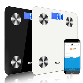 2X Wireless Bluetooth Digital Body Fat Scale Bathroom Health Analyser Weight Black/White image