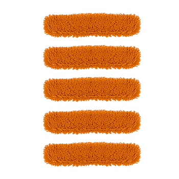5X 80x12 Orange Microfiber Flat Mop Floor Cleaning Pads Rotating Dust Remover image