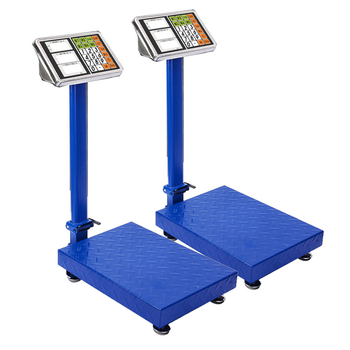 2X 150kg Electronic Digital Platform Scale Computing Shop Postal Weight Blue image
