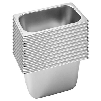 12X Gastronorm GN Pan Full Size 1/3 GN Pan 20cm Deep Stainless Steel Tray image