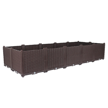 200cm Raised Planter Box Vegetable Herb Flower Outdoor Plastic Plants Garden Bed Deepen image