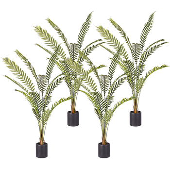 4X 240cm Artificial Green Rogue Hares Foot Fern Tree Fake Tropical Indoor Plant Home Office Decor image