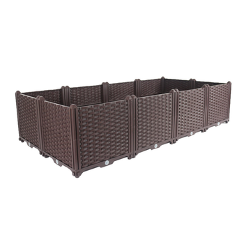 160cm Raised Planter Box Vegetable Herb Flower Outdoor Plastic Plants Garden Bed Deepen image