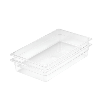 100mm Clear Gastronorm GN Pan 1/1 Food Tray Storage Bundle of 2 image