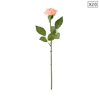 20pcs Artificial Silk Flower Fake Rose Bouquet Table Decor Champion image