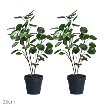 2X 95cm Artificial Tree Indoor Nordic Style Artificial Tree Potted Simulation Tree, Home Decor image