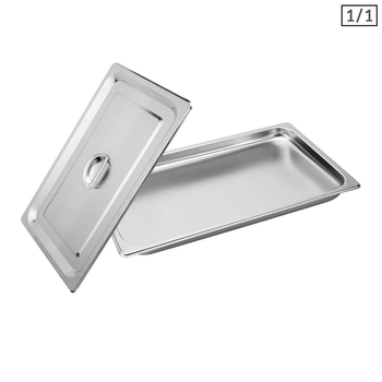 Gastronorm GN Pan Full Size 1/1 GN Pan 2cm Deep Stainless Steel Tray With Lid image