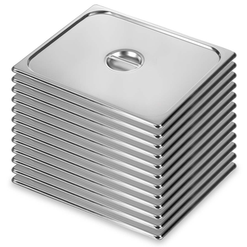 12X Gastronorm GN Pan Lid Full Size 1/1 Stainless Steel Tray Top Cover image