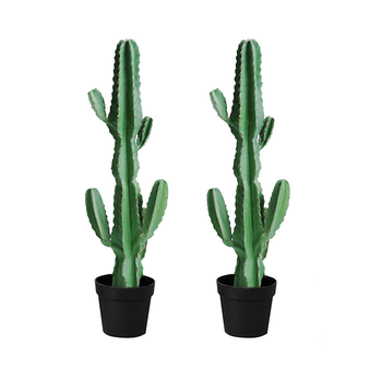 2X 105cm Green Artificial Indoor Cactus Tree Fake Plant Simulation Decorative 6 Heads image