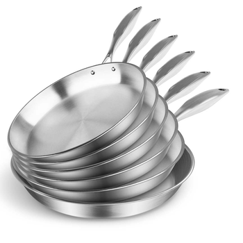 6X Stainless Steel Fry Pan Frying Pan Top Grade Induction Skillet Cooking FryPan image