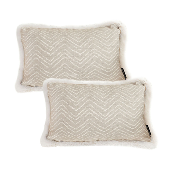 2X 30cm Wabi-sabi Cushion Herringbone Lumbar Throw Pillow image