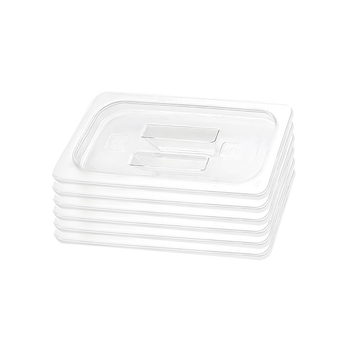 Clear Gastronorm 1/3 GN Lid Food Tray Top Cover Bundle of 6 image