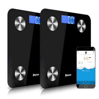 2X Wireless Bluetooth Digital Body Fat Scale Bathroom Health Analyser Weight Black image