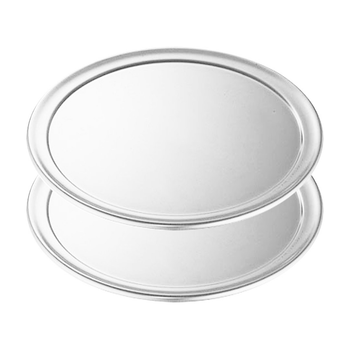 2X 11-inch Round Aluminum Steel Pizza Tray Home Oven Baking Plate Pan image