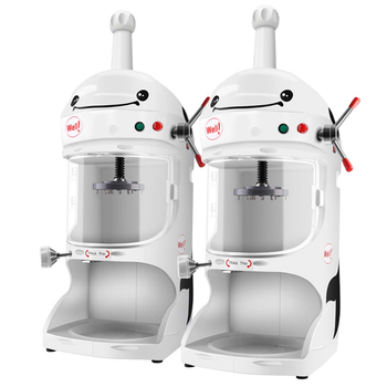 2X 350W Commercial Ice Shaver Crusher Machine Automatic Snow Cone Maker image