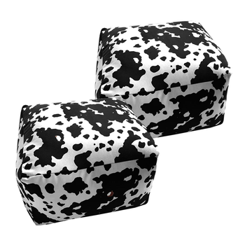 2X 55x35cm Squared Soft Pouffe Seat Cushion Elegant Home Accent D?cor Stylish Footstool image