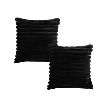 2X 50cm Medieval-style Raised Pattern Fringed Lumbar Throw Pillow image